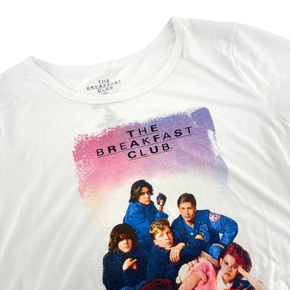 The Breakfast Club Graphic T-Shirt Women XL White 80s Movie Tee Brat Pack